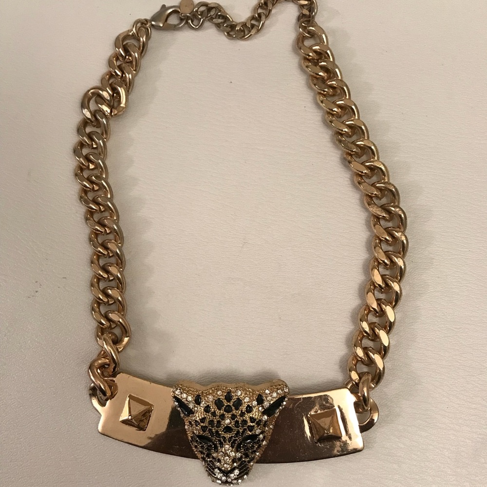 Gold jaguar necklace